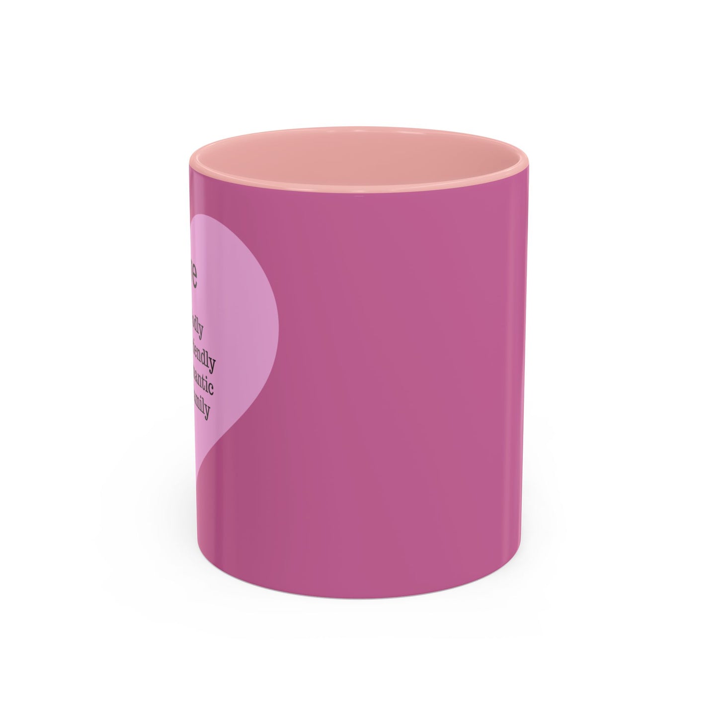 Charming Heart Accent Coffee Mug (Light pink)
