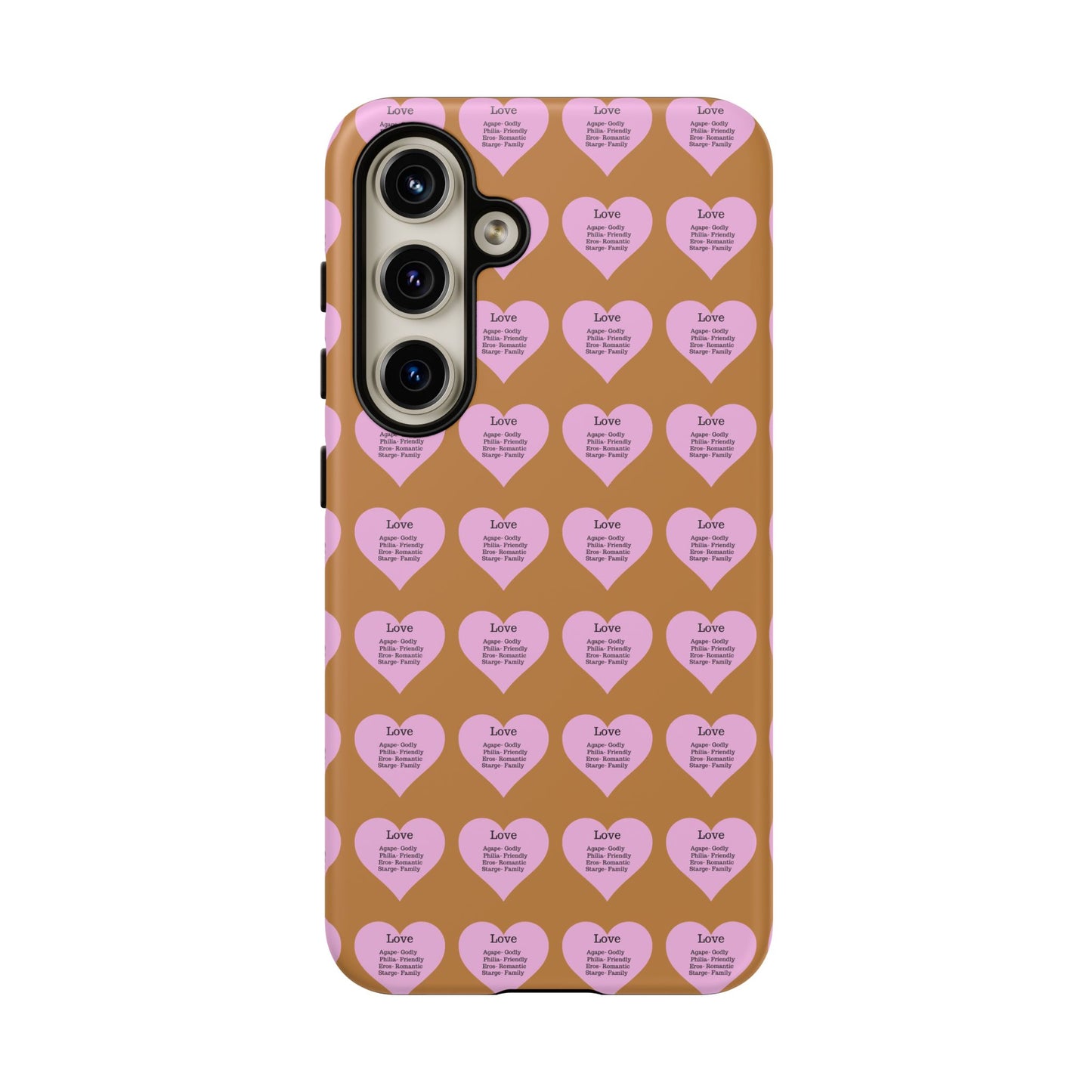 Hearts-A-Flutter Phone Case (Samsung)(Light brown)