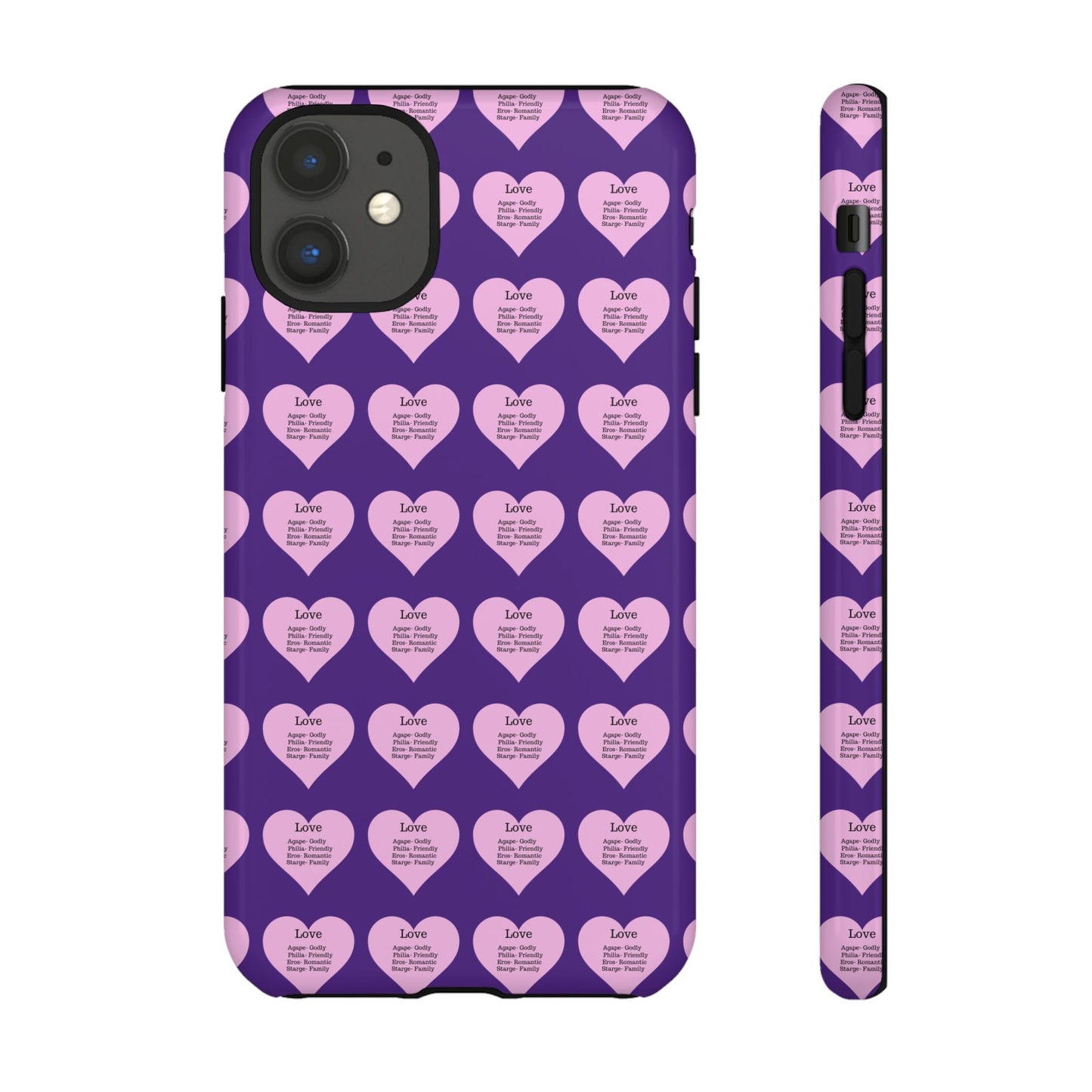 Hearts-A-Flutter Phone Case (iPhone, Google Pixel)(Purple)