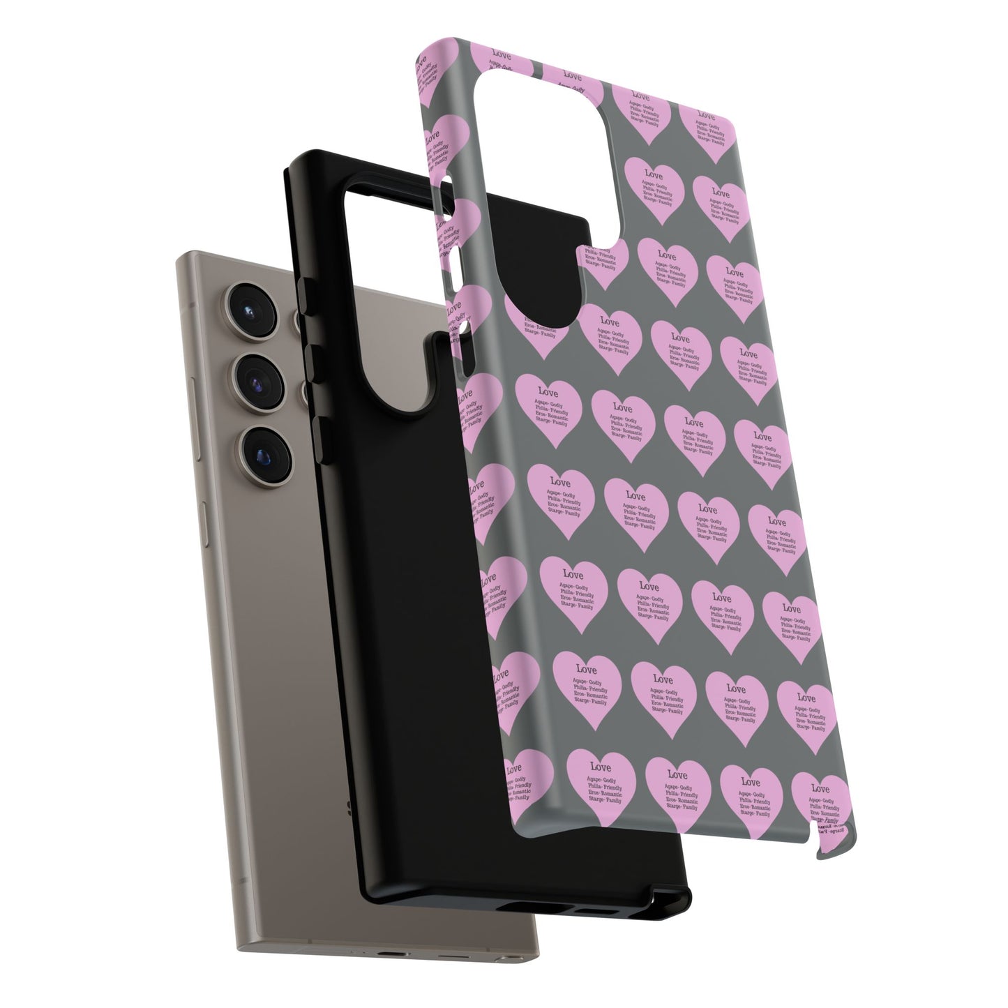 Hearts-A-Flutter Phone Case (Samsung)(Dark grey)
