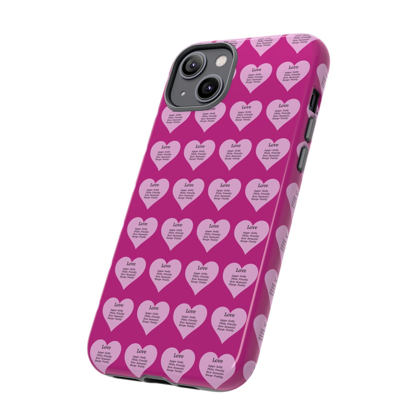 Hearts-A-Flutter Phone Case (iPhone, Google Pixel)(Pink)