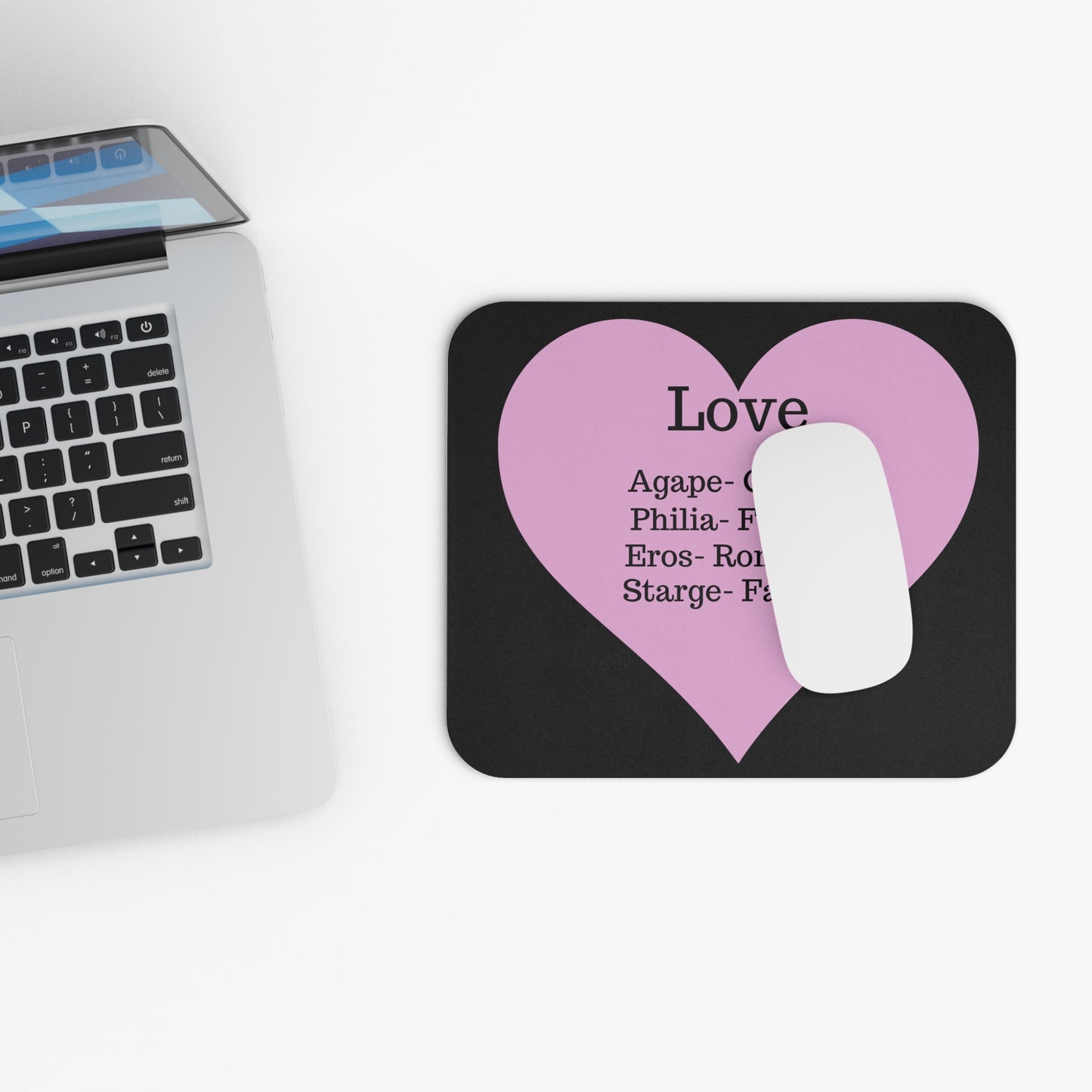 The Four Loves Mouse Pad (Black)
