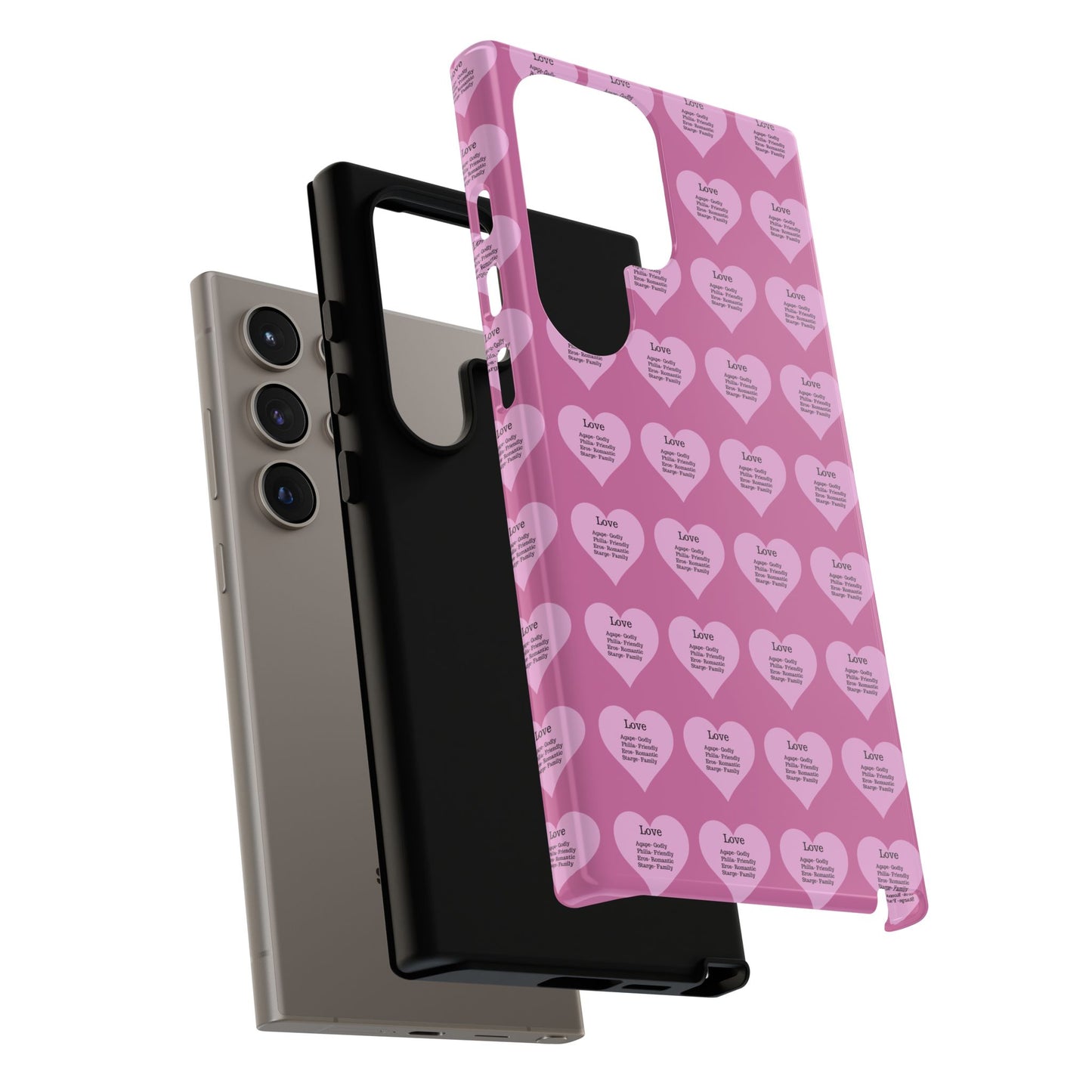 Hearts-A-Flutter Phone Case (Samsung)(Light pink)