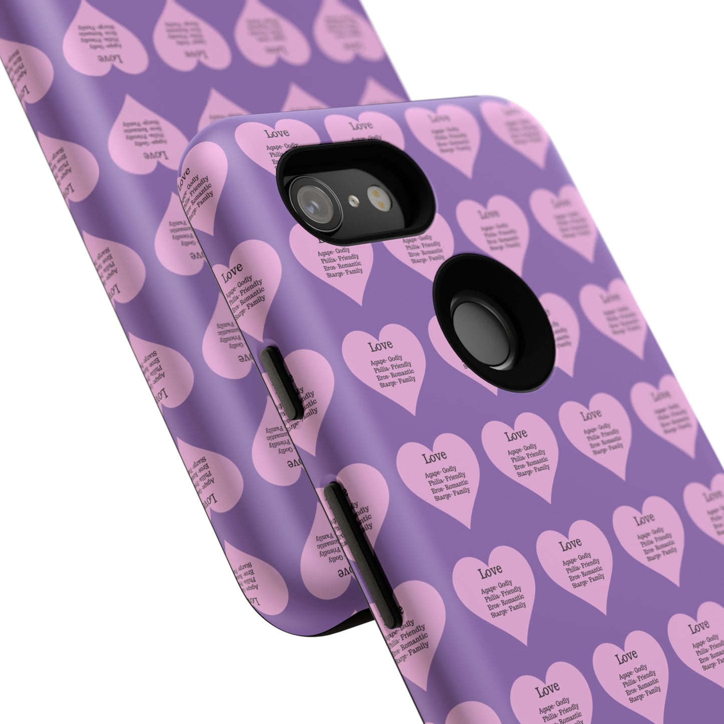 Hearts-A-Flutter Phone Case (iPhone, Google Pixel)(Light purple)