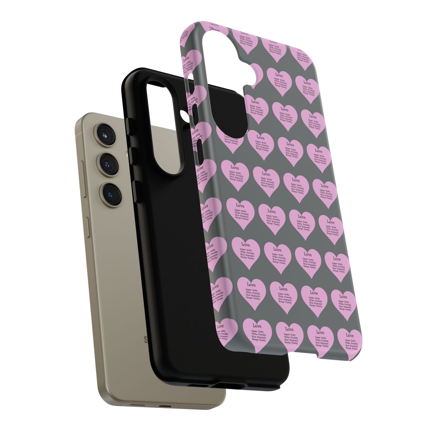 Hearts-A-Flutter Phone Case (Samsung)(Dark grey)