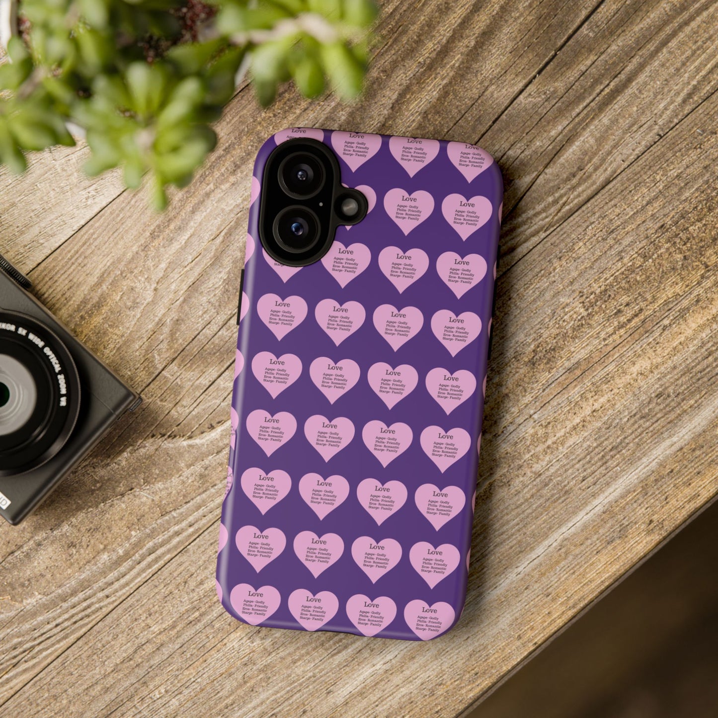 Hearts-A-Flutter Phone Case (iPhone, Google Pixel)(Purple)