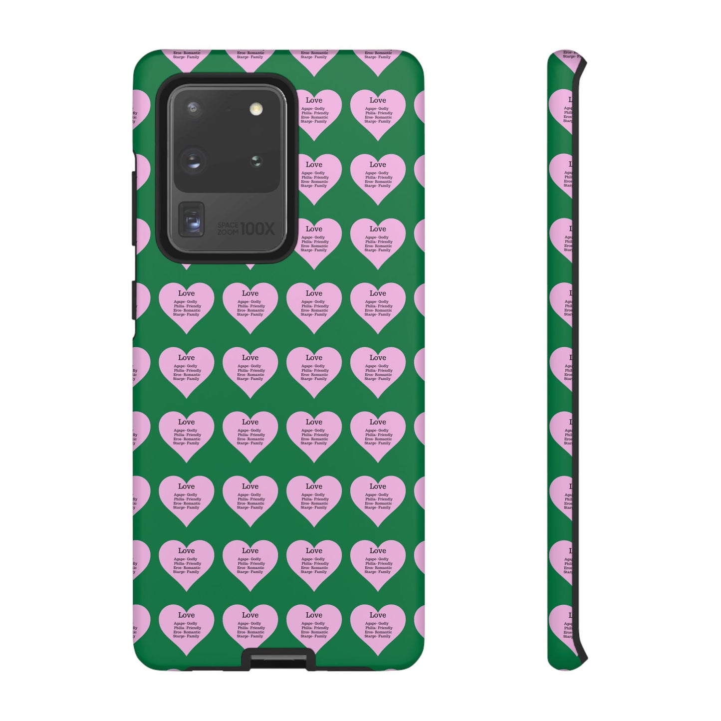Hearts-A-Flutter Phone Case (Samsung)(Dark green)