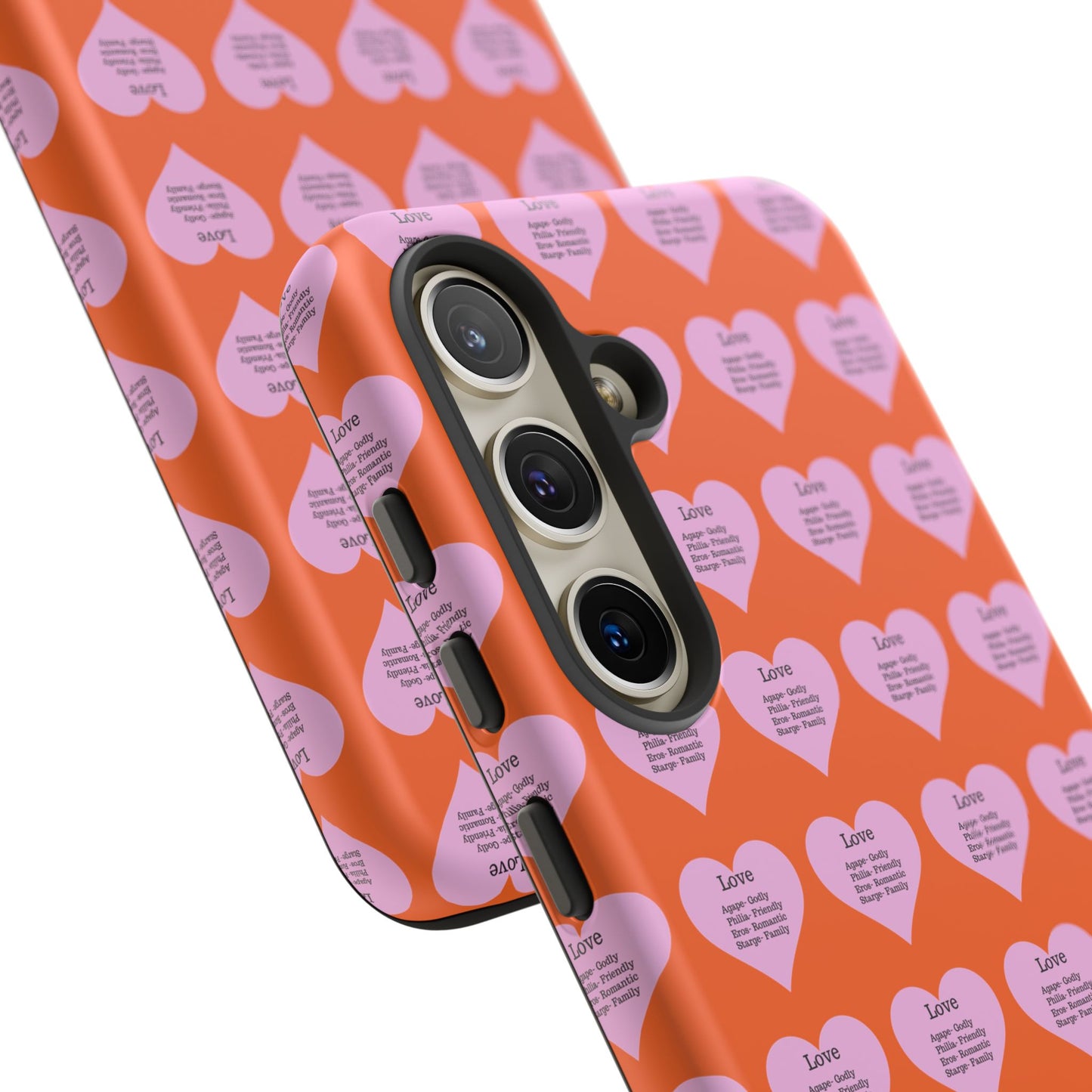 Hearts-A-Flutter Phone Case (Samsung)(Orange)