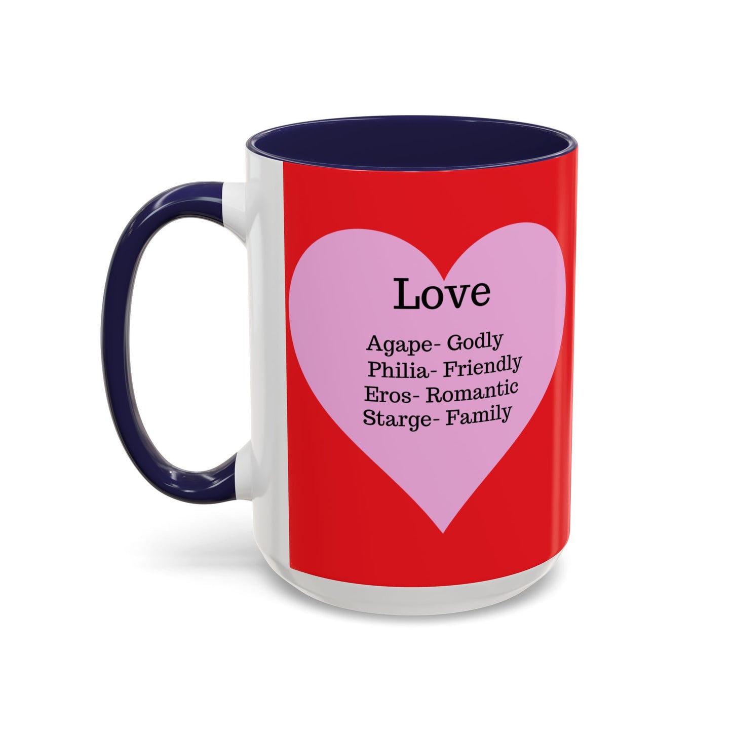 Charming Heart Accent Coffee Mug (Red)