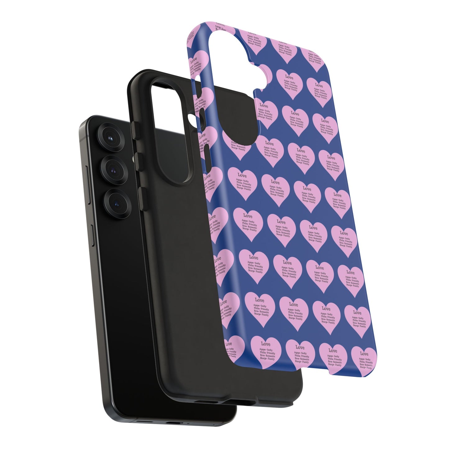 Hearts-A-Flutter Phone Case (Samsung)(Dark blue)