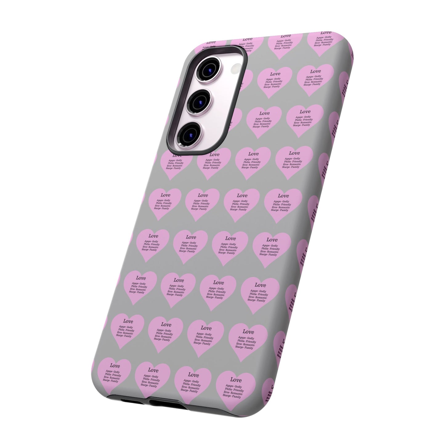 Hearts-A-Flutter Phone Case (Samsung)(Light grey)