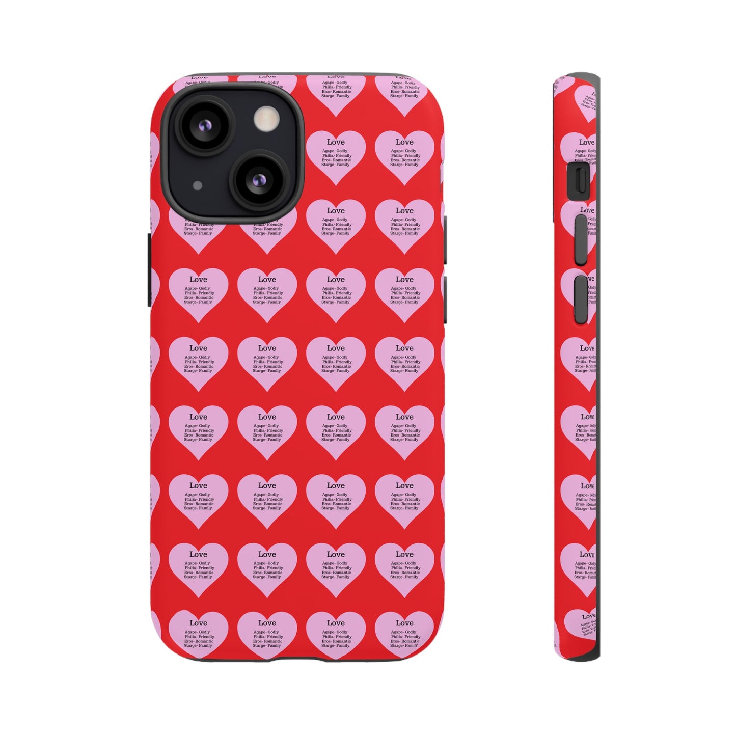Hearts-A-Flutter Phone Case (iPhone, Google Pixel)(Red)