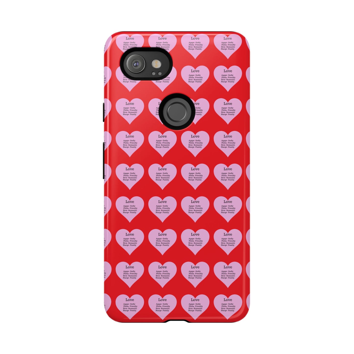 Hearts-A-Flutter Phone Case (iPhone, Google Pixel)(Red)