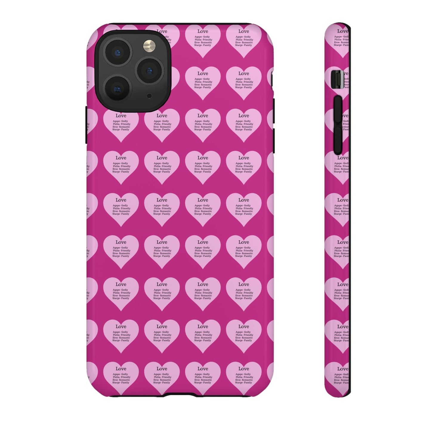 Hearts-A-Flutter Phone Case (iPhone, Google Pixel)(Pink)