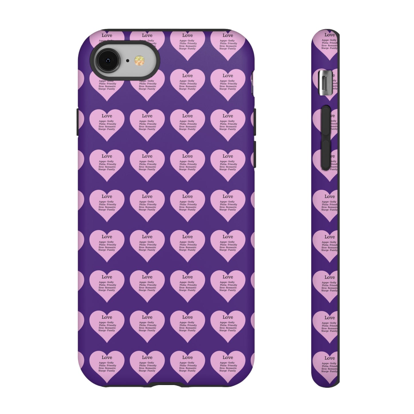 Hearts-A-Flutter Phone Case (iPhone, Google Pixel)(Purple)