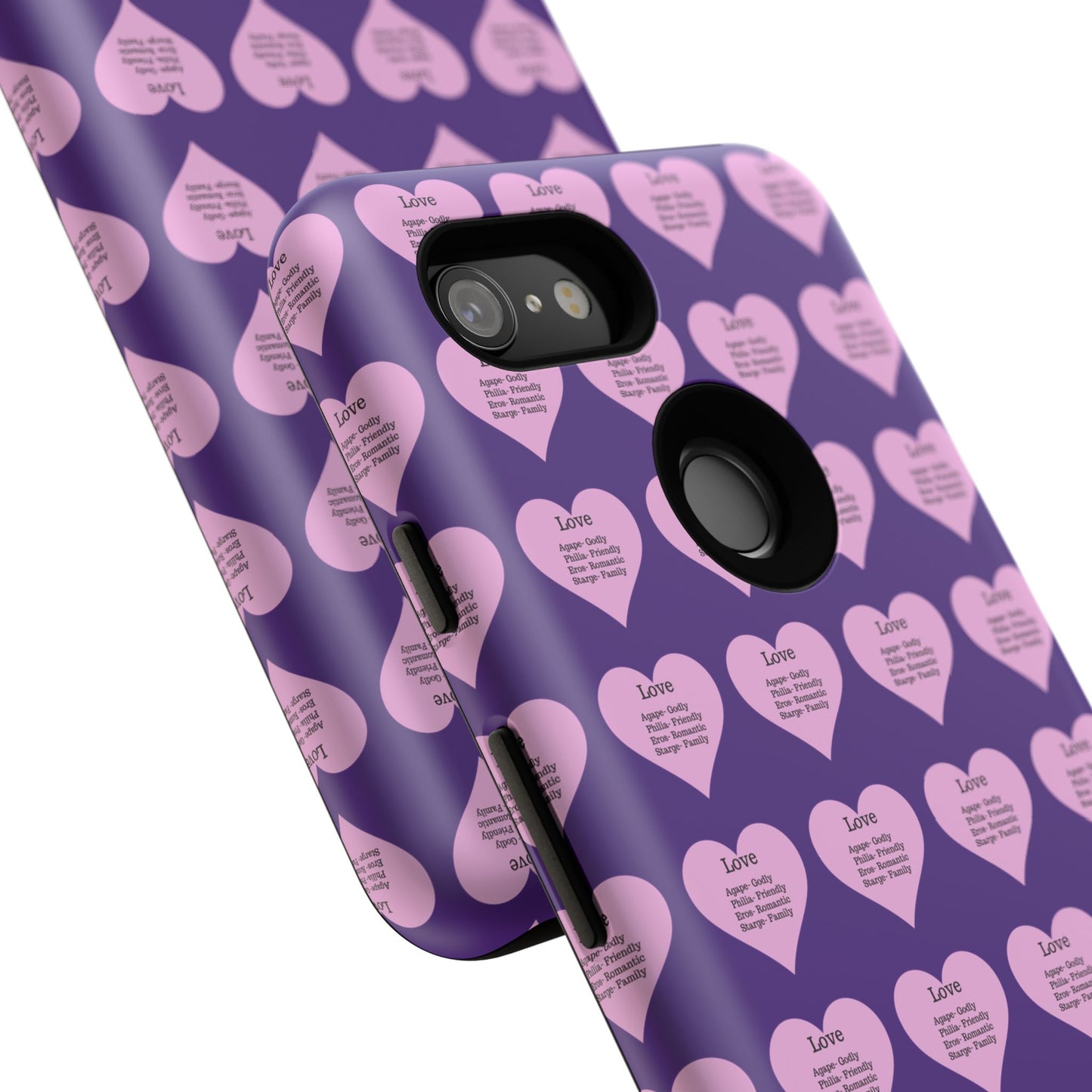 Hearts-A-Flutter Phone Case (iPhone, Google Pixel)(Purple)