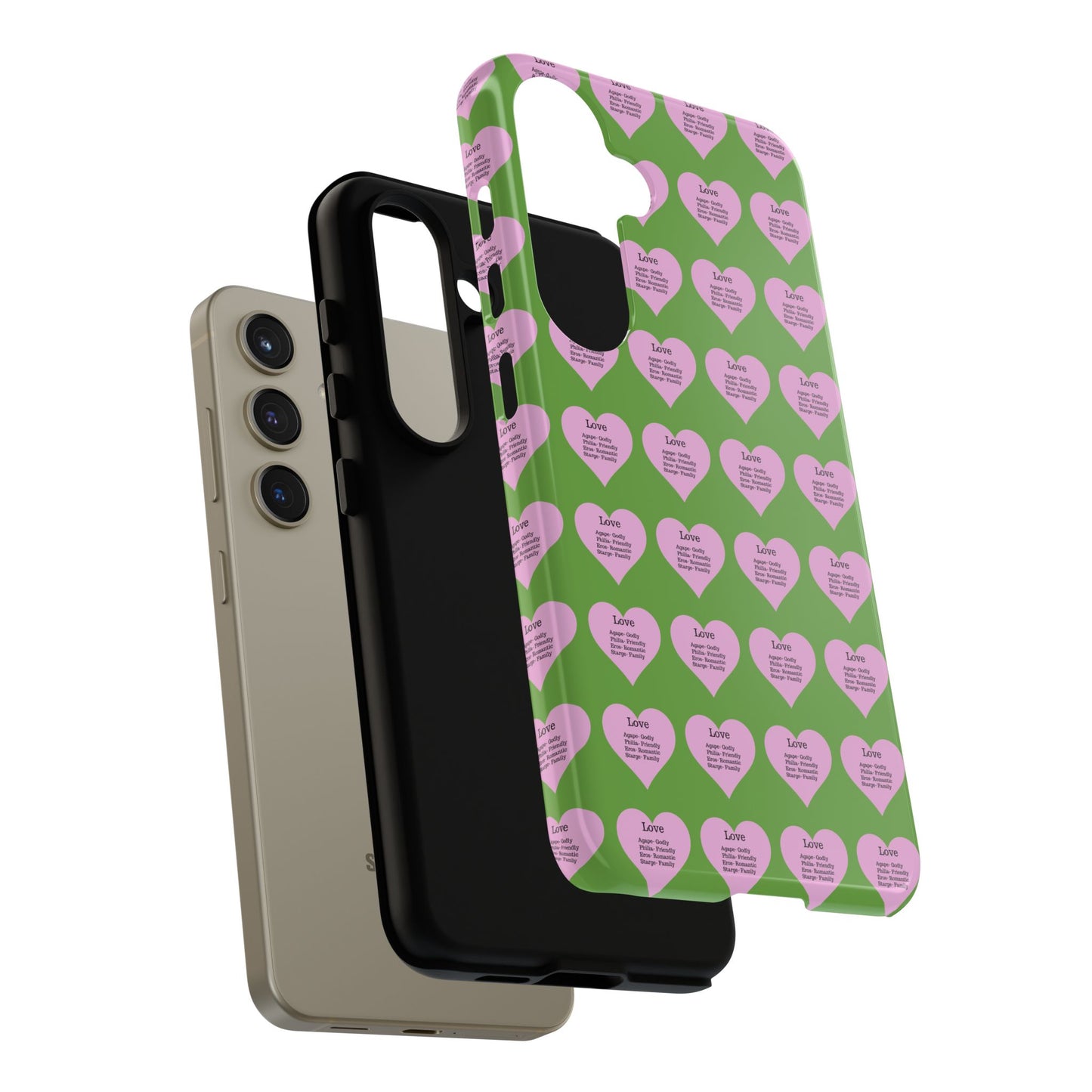 Hearts-A-Flutter Phone Case (Samsung)(Green)