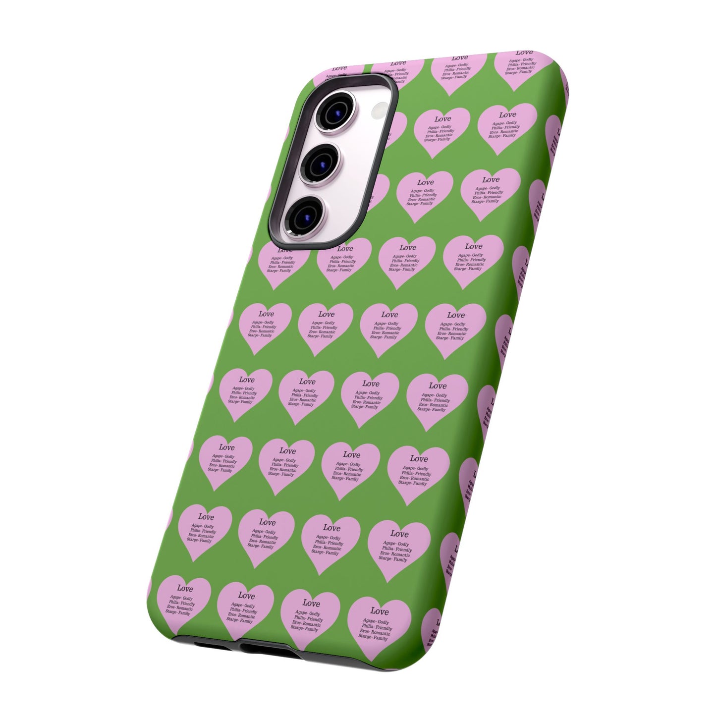 Hearts-A-Flutter Phone Case (Samsung)(Green)