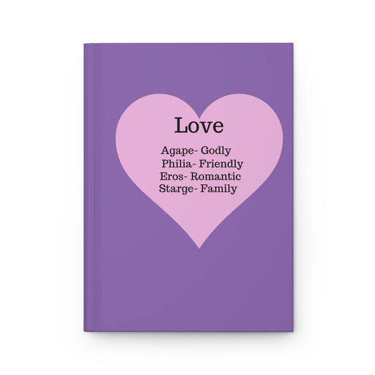 Charming Heart Hardcover Journal - Lined Pages (Light purple)