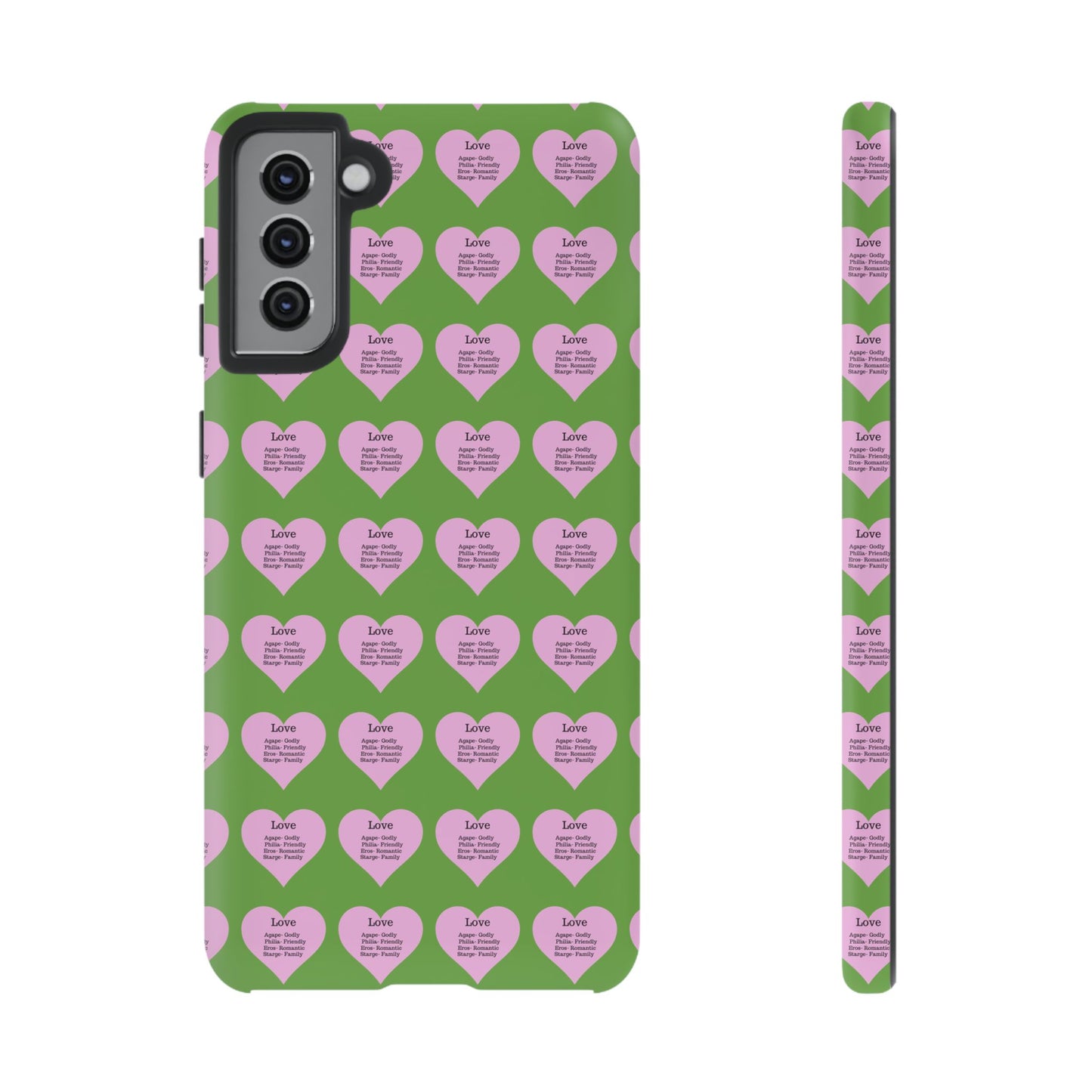 Hearts-A-Flutter Phone Case (Samsung)(Green)