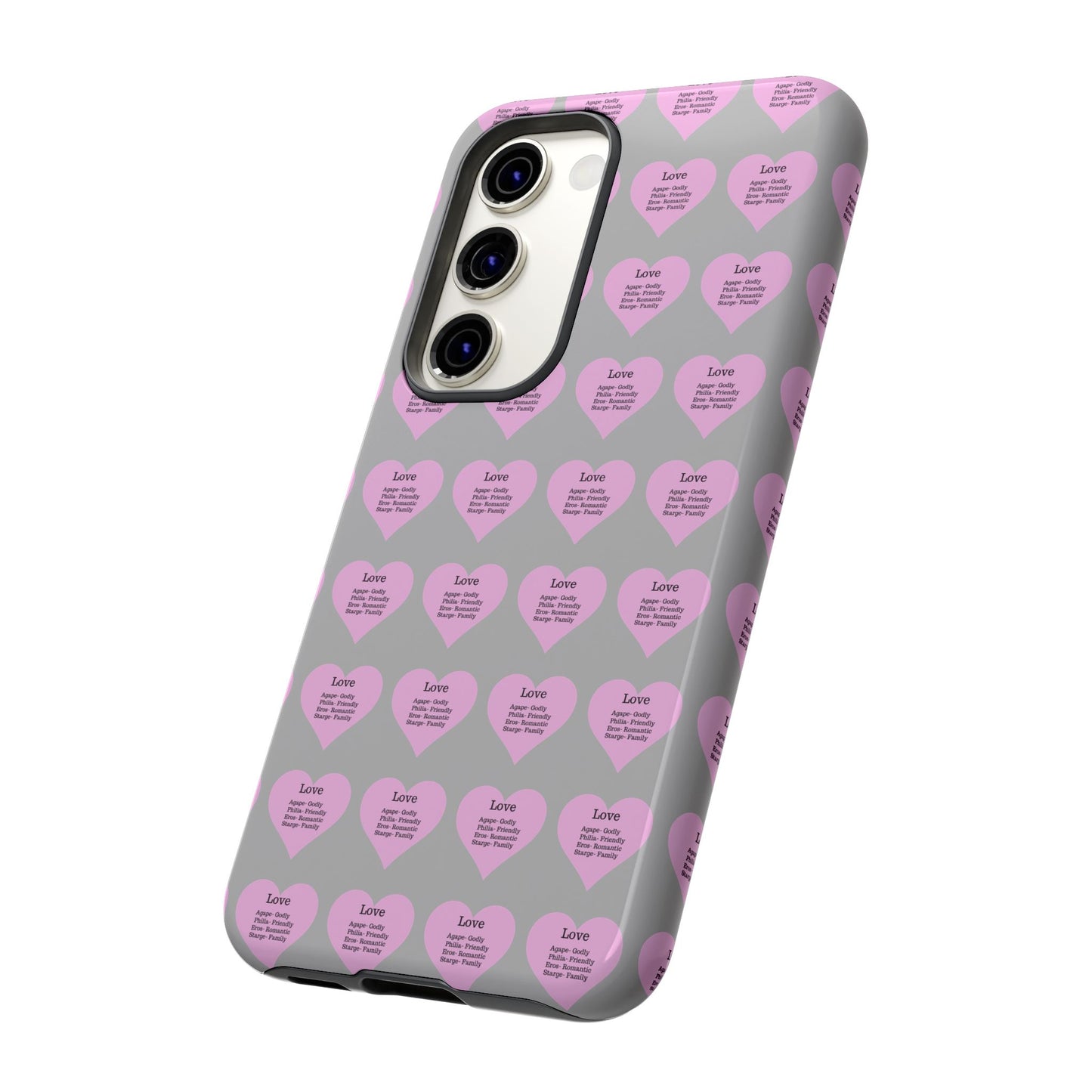 Hearts-A-Flutter Phone Case (Samsung)(Light grey)