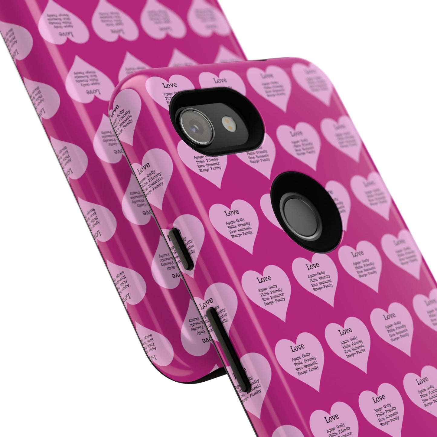 Hearts-A-Flutter Phone Case (iPhone, Google Pixel)(Pink)