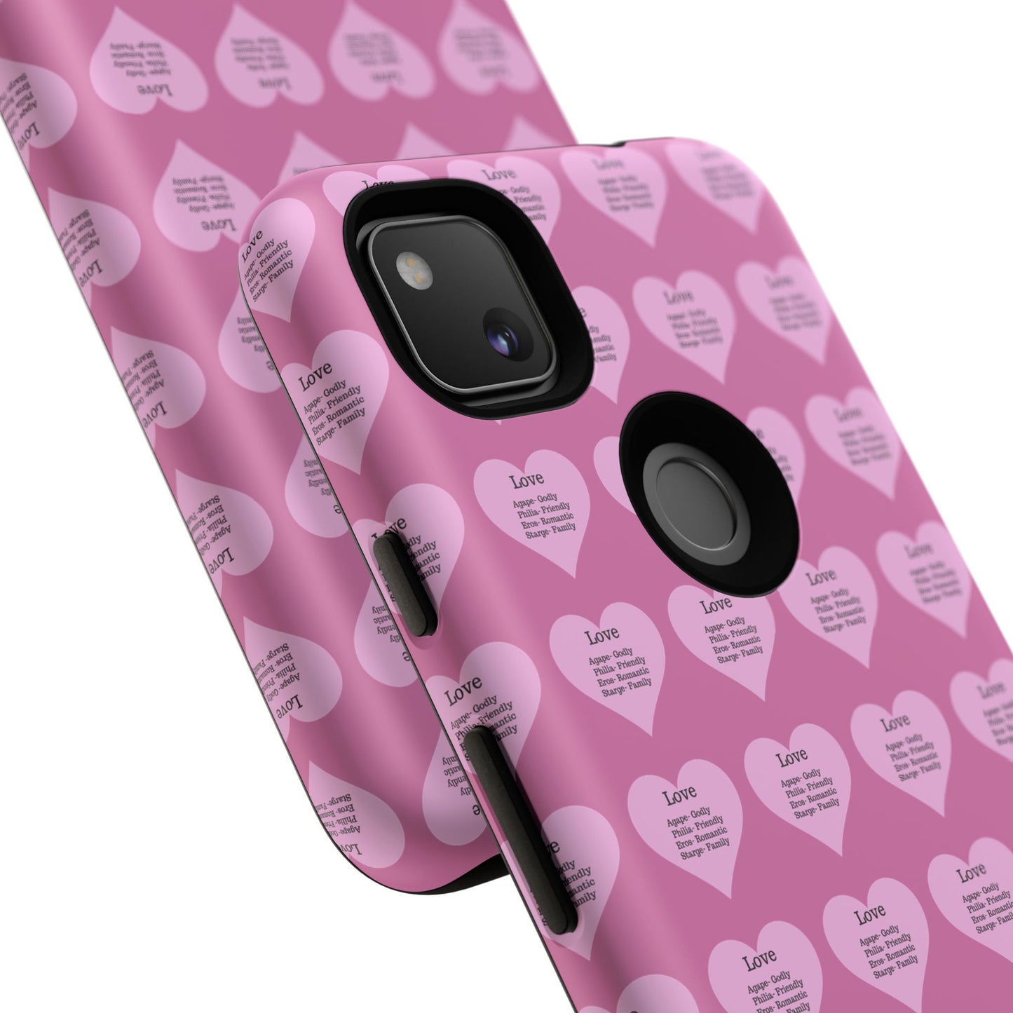 Hearts-A-Flutter Phone Case (iPhone, Google Pixel)(Light pink)
