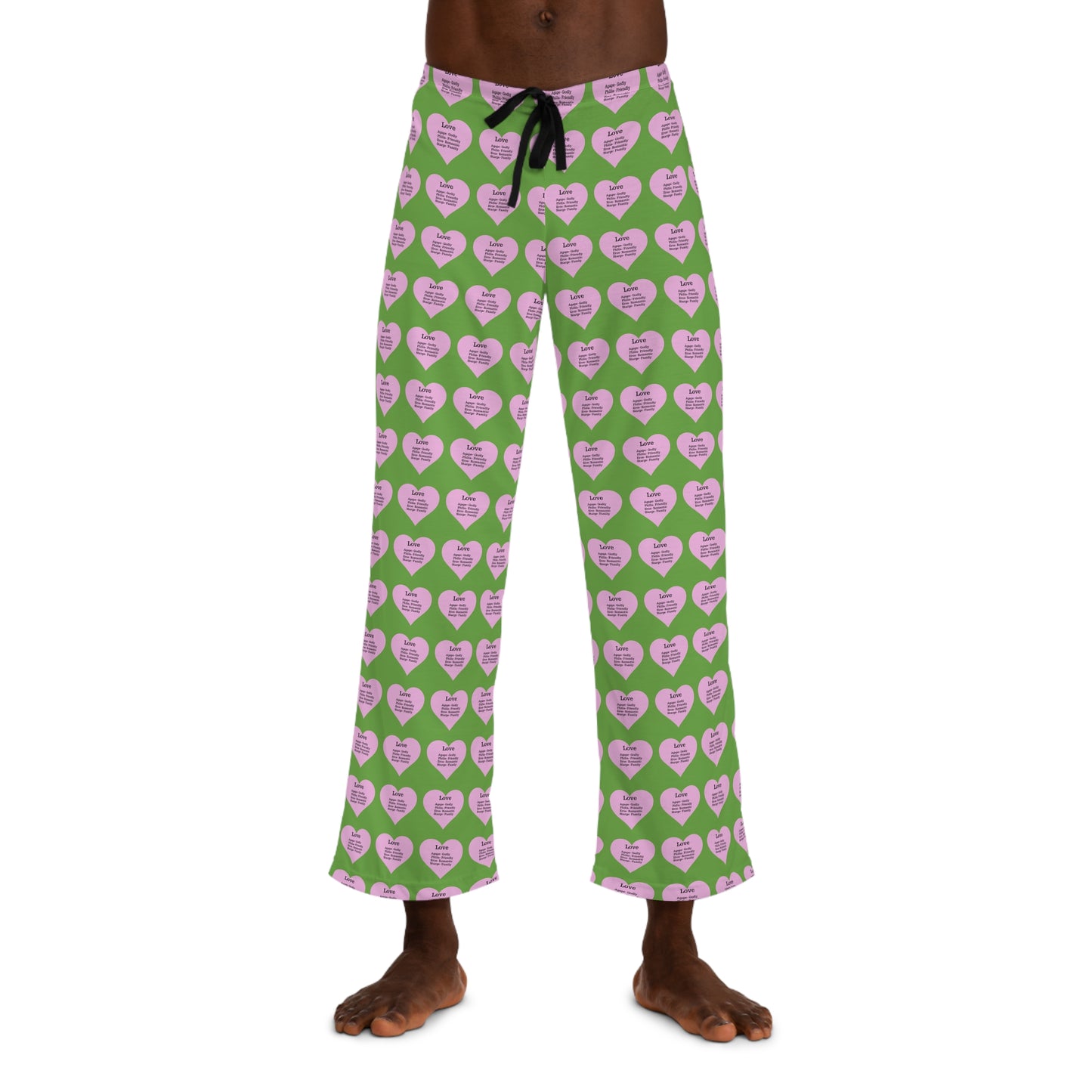 Men's All-Over Print Pajama Pants (Green)