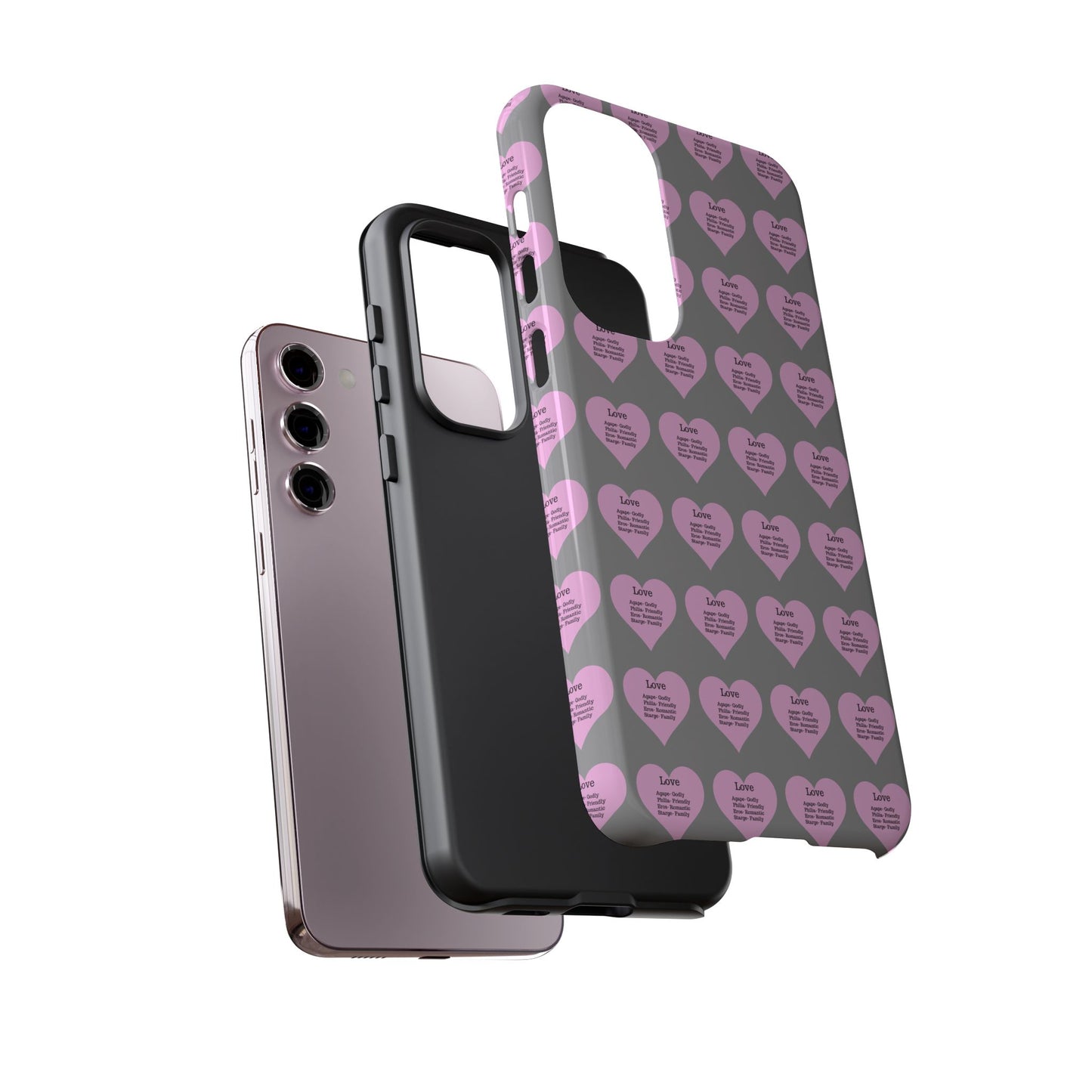 Hearts-A-Flutter Phone Case (Samsung)(Grey)
