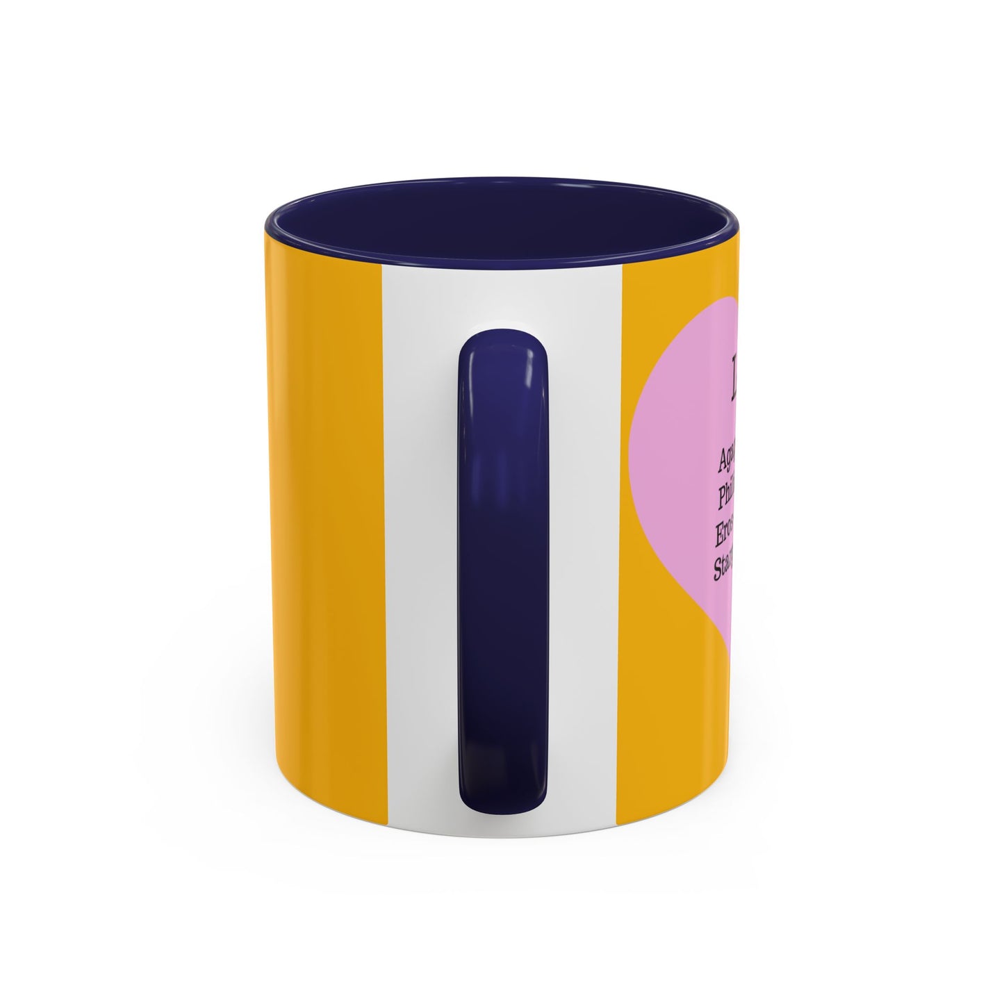 Charming Heart Accent Coffee Mug (Yellow)