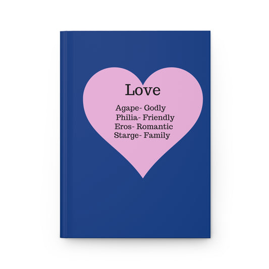 Charming Heart Hardcover Journal - Lined Pages (Dark blue)
