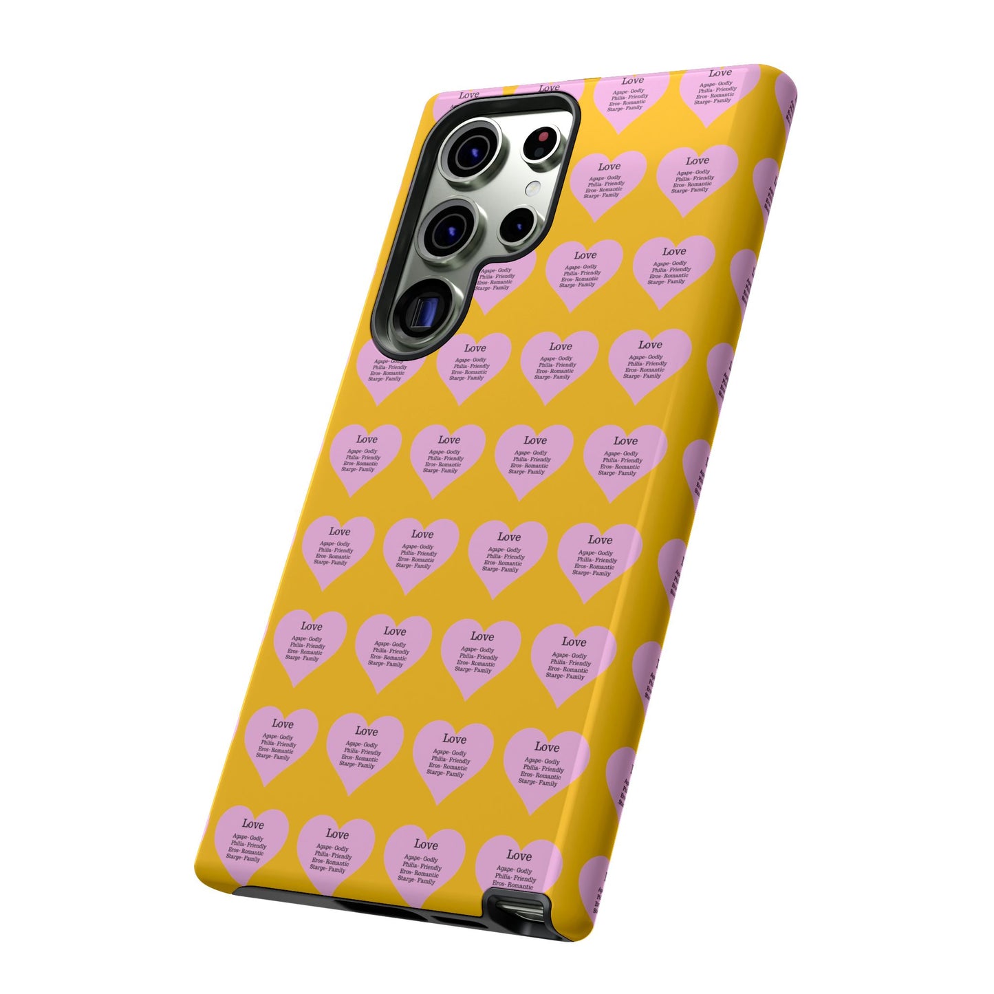 Hearts-A-Flutter Phone Case (Samsung)(Yellow)