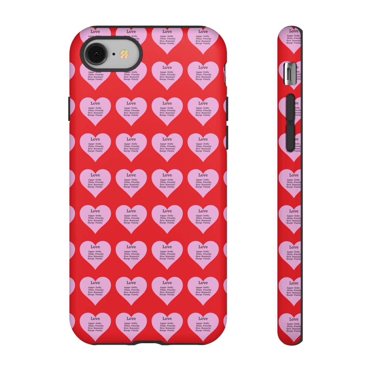 Hearts-A-Flutter Phone Case (iPhone, Google Pixel)(Red)