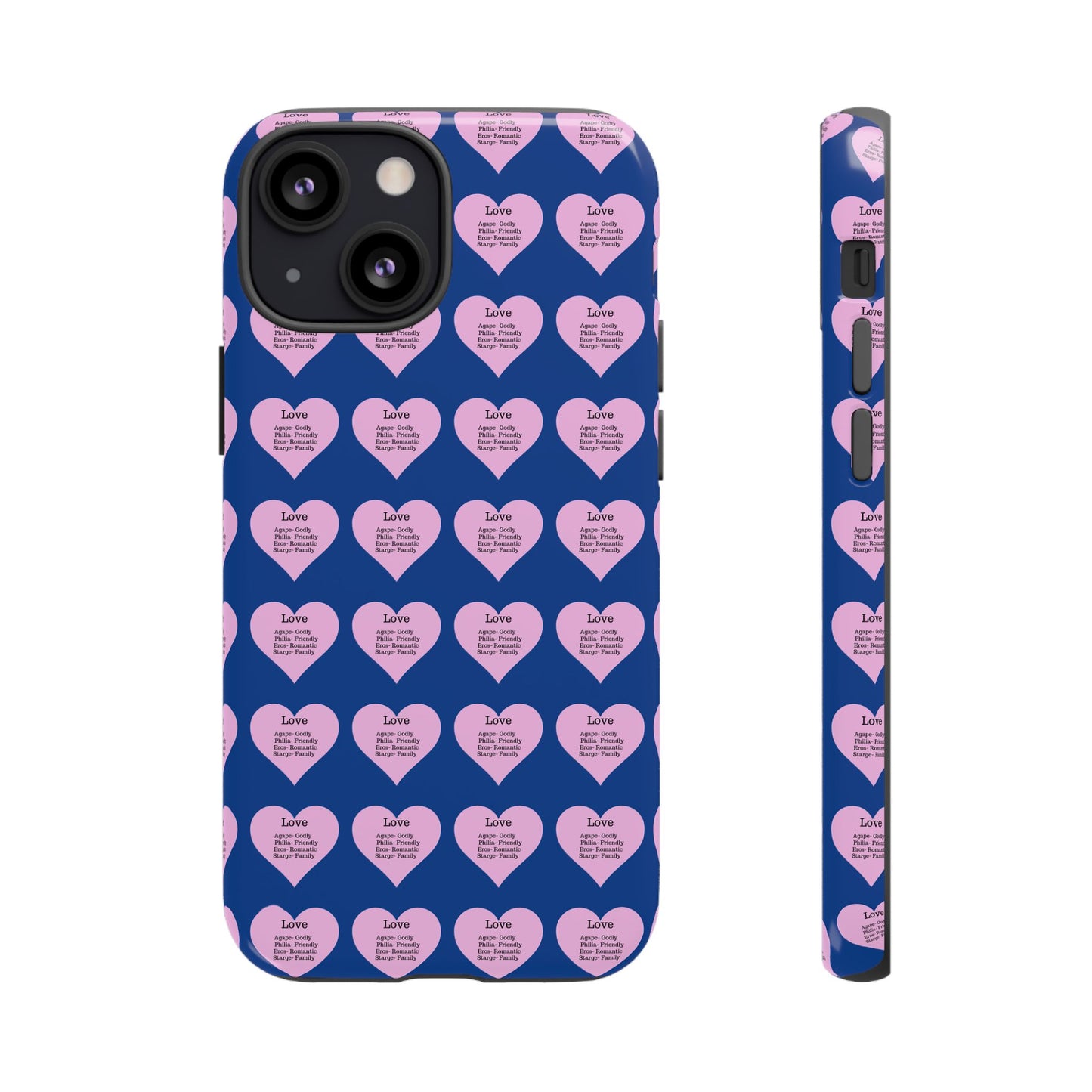 Hearts-A-Flutter Phone Case (iPhone, Google Pixel)(Dark blue)