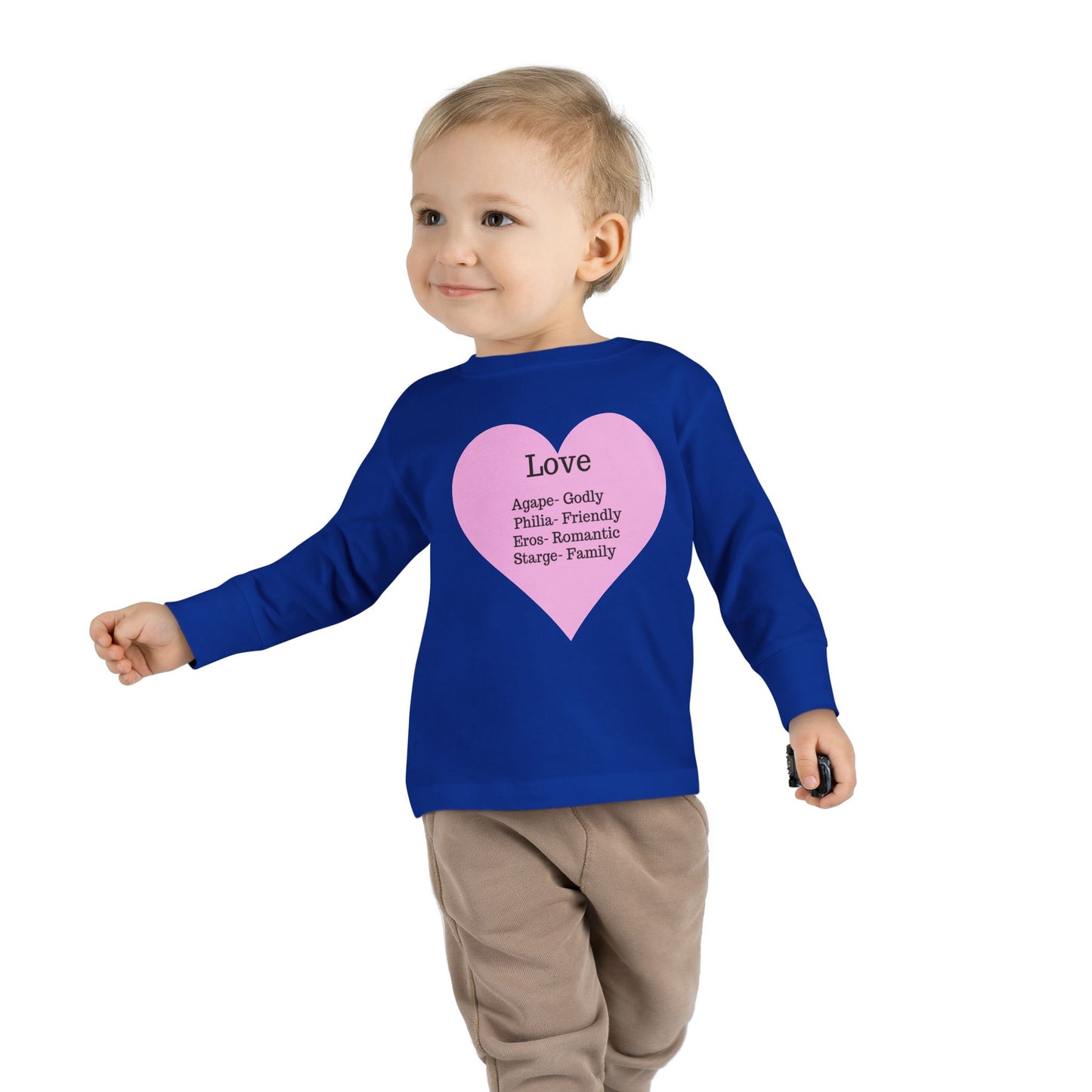 Types of Love Heart Toddler Long Sleeve Tee