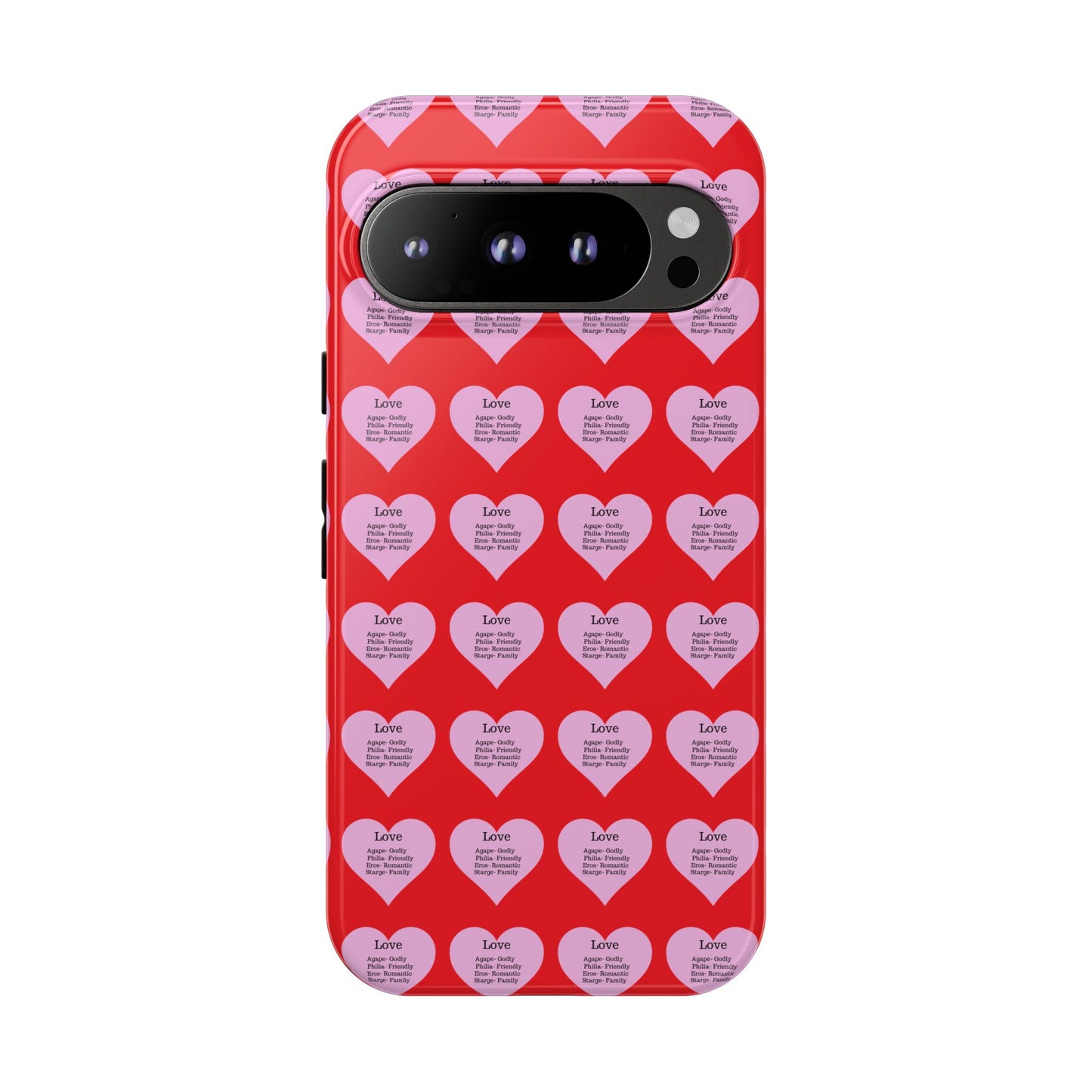 Hearts-A-Flutter Phone Case (iPhone, Google Pixel)(Red)