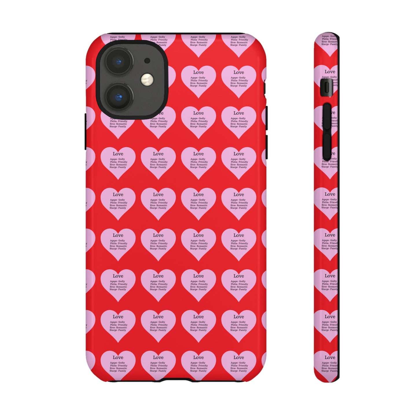Hearts-A-Flutter Phone Case (iPhone, Google Pixel)(Red)