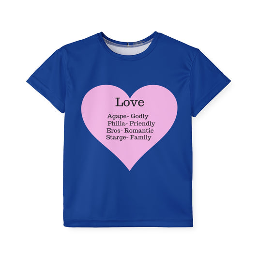 Types of Love Heart Kids Performance Jersey (Dark Blue)