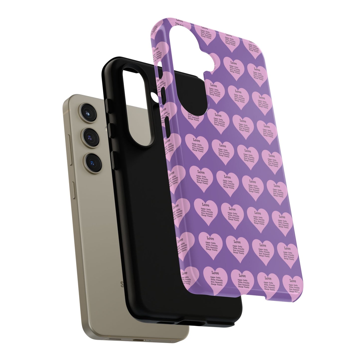 Hearts-A-Flutter Phone Case (Samsung)(Light purple)