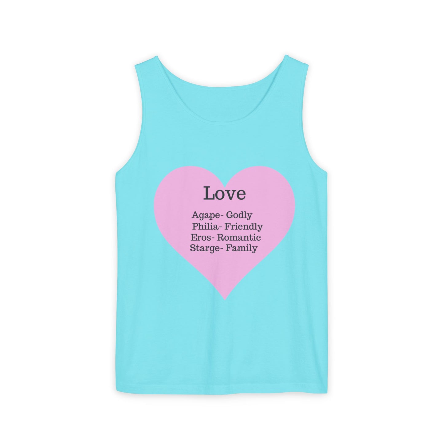 Unisex "Love" Definitions Garment-Dyed Tank Top