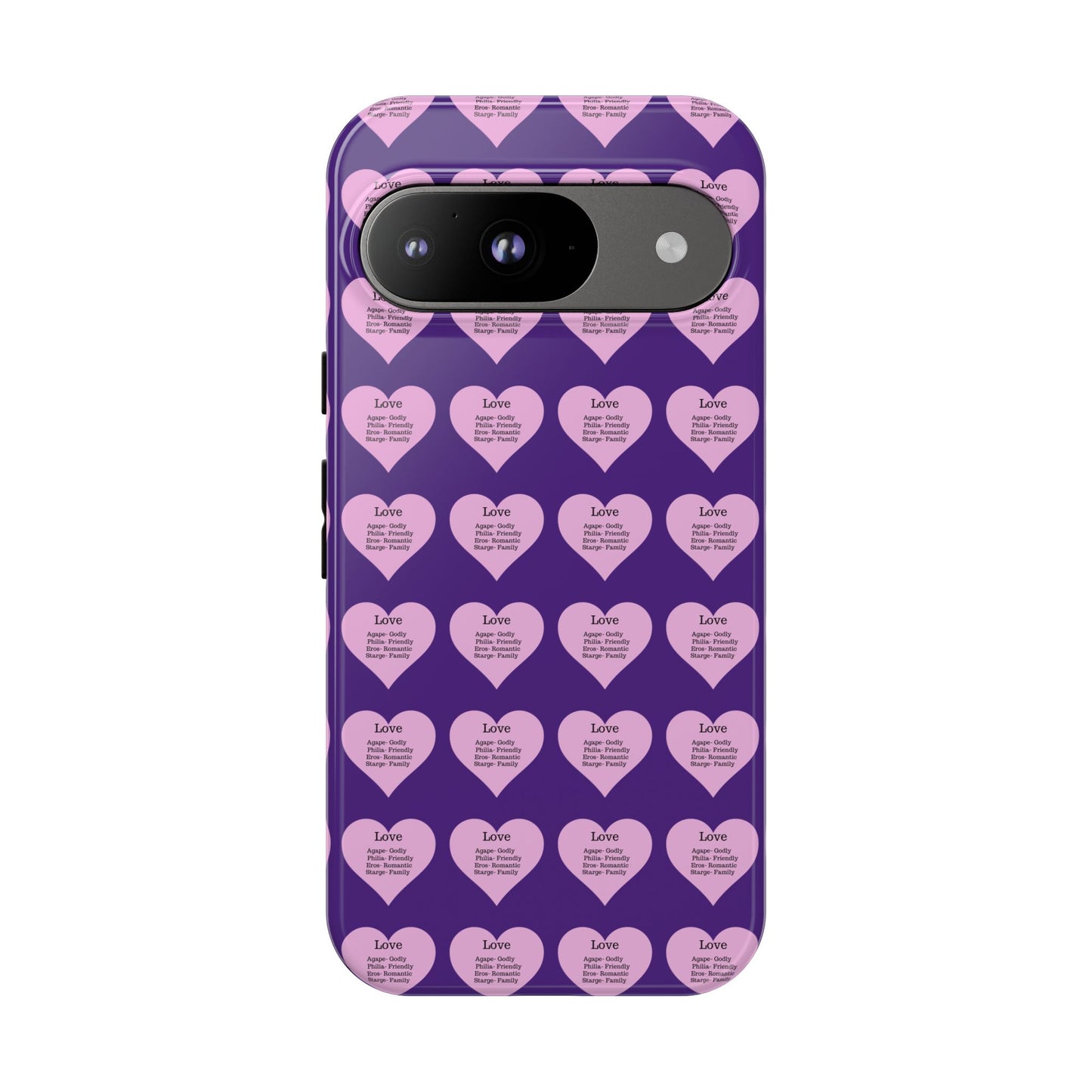 Hearts-A-Flutter Phone Case (iPhone, Google Pixel)(Purple)