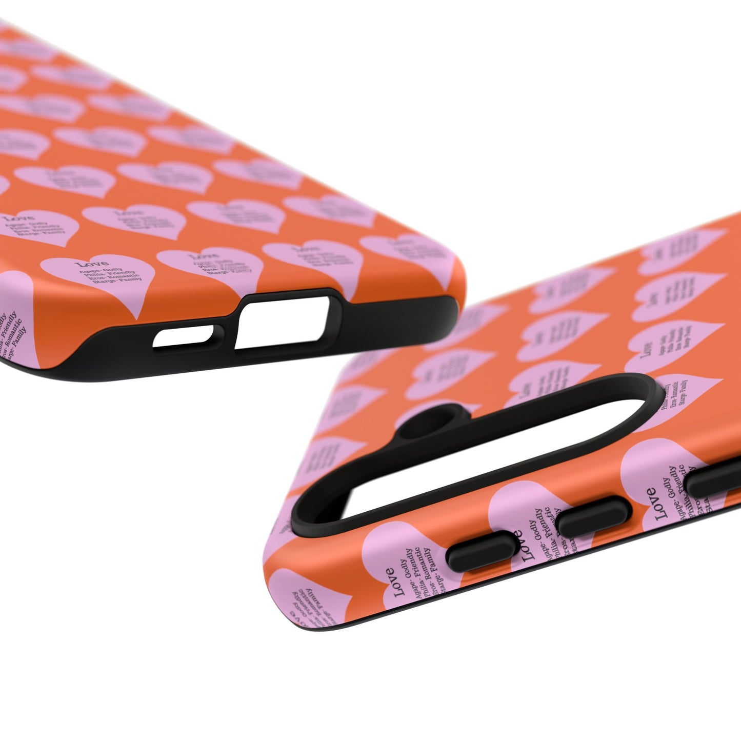 Hearts-A-Flutter Phone Case (Samsung)(Orange)