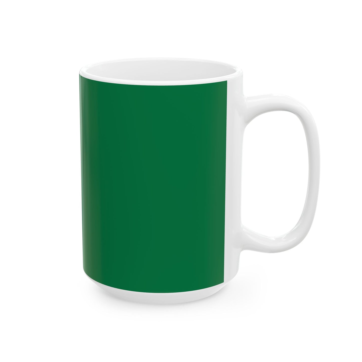Charming Heart Ceramic Coffee Mug (Dark green)