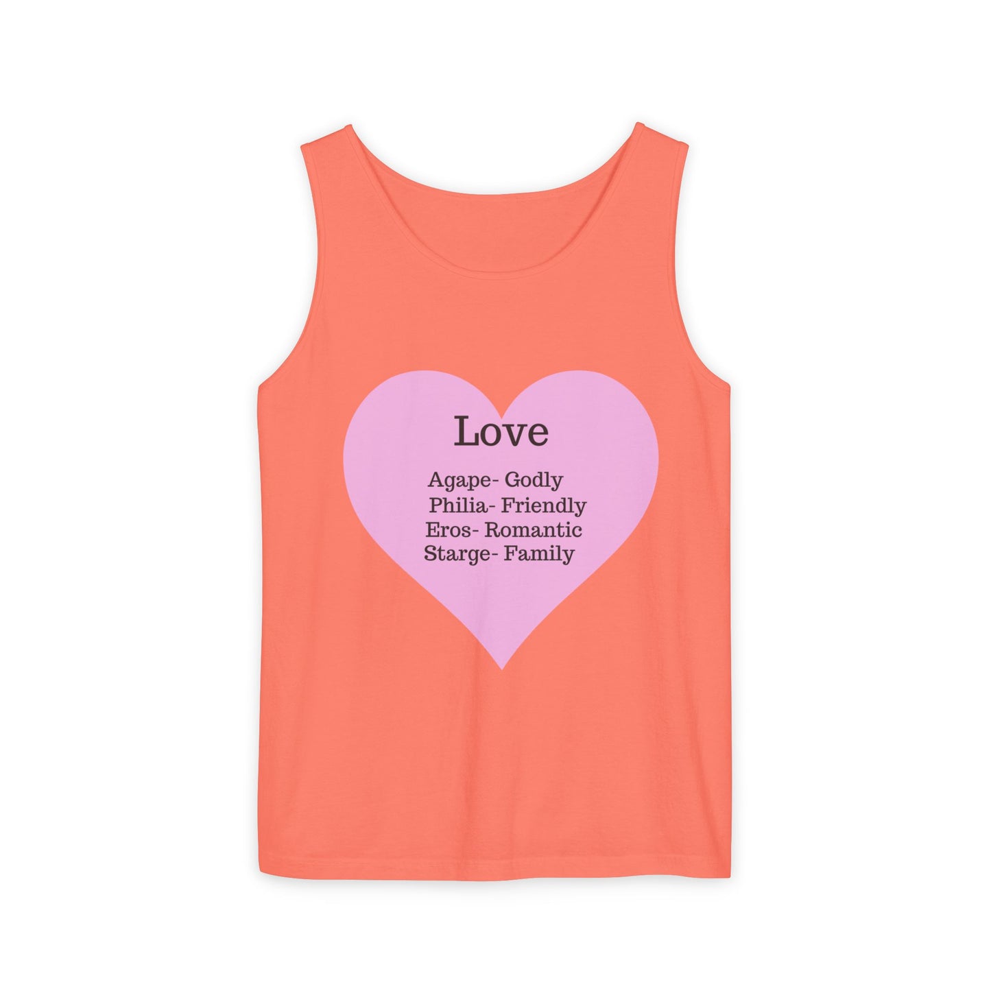 Unisex "Love" Definitions Garment-Dyed Tank Top