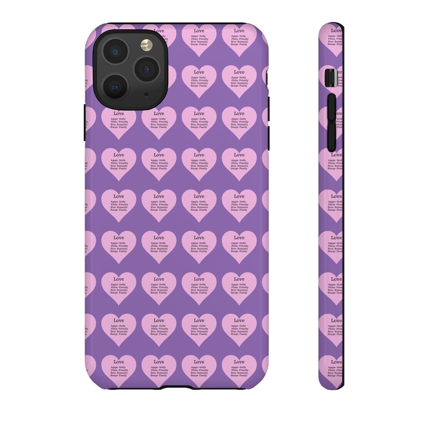 Hearts-A-Flutter Phone Case (iPhone, Google Pixel)(Light purple)