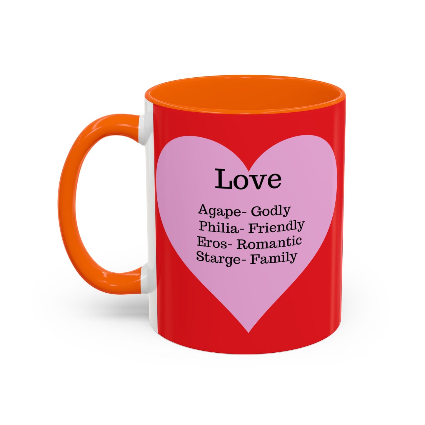 Charming Heart Accent Coffee Mug (Red)