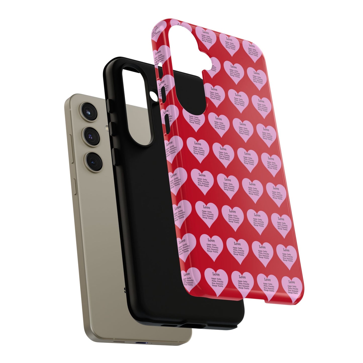 Hearts-A-Flutter Phone Case (Samsung)(Dark red)
