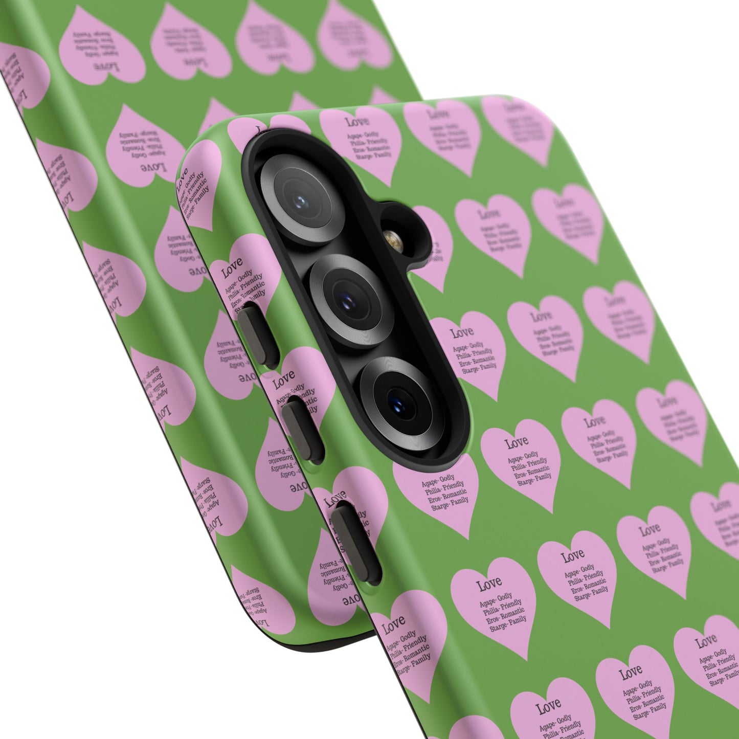 Hearts-A-Flutter Phone Case (Samsung)(Green)