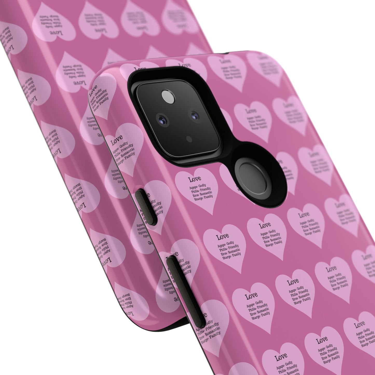 Hearts-A-Flutter Phone Case (iPhone, Google Pixel)(Light pink)