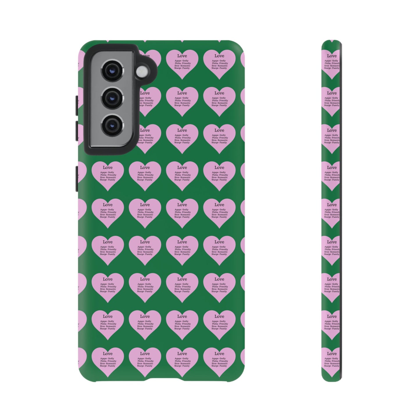 Hearts-A-Flutter Phone Case (Samsung)(Dark green)